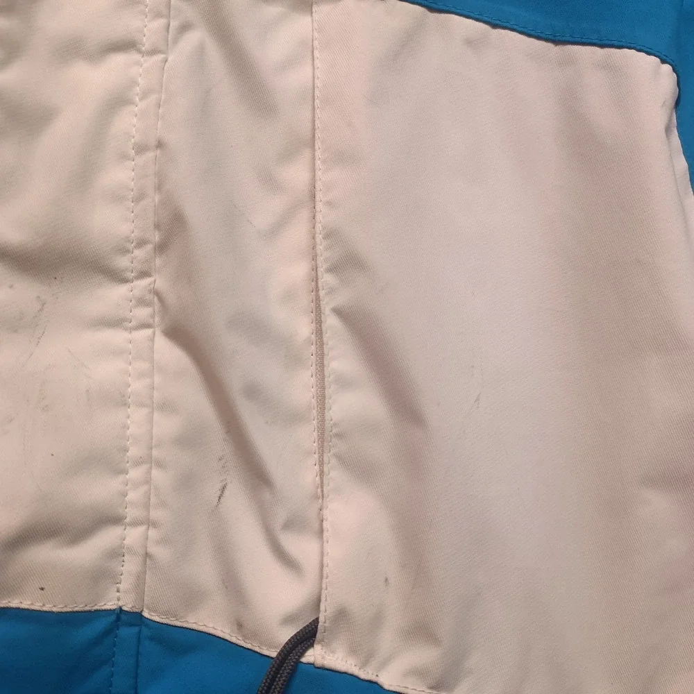 Columbia Titanium Omni-Tech Youth 14/16‎ Blue/White Omni-Heat Waterproof FLAW